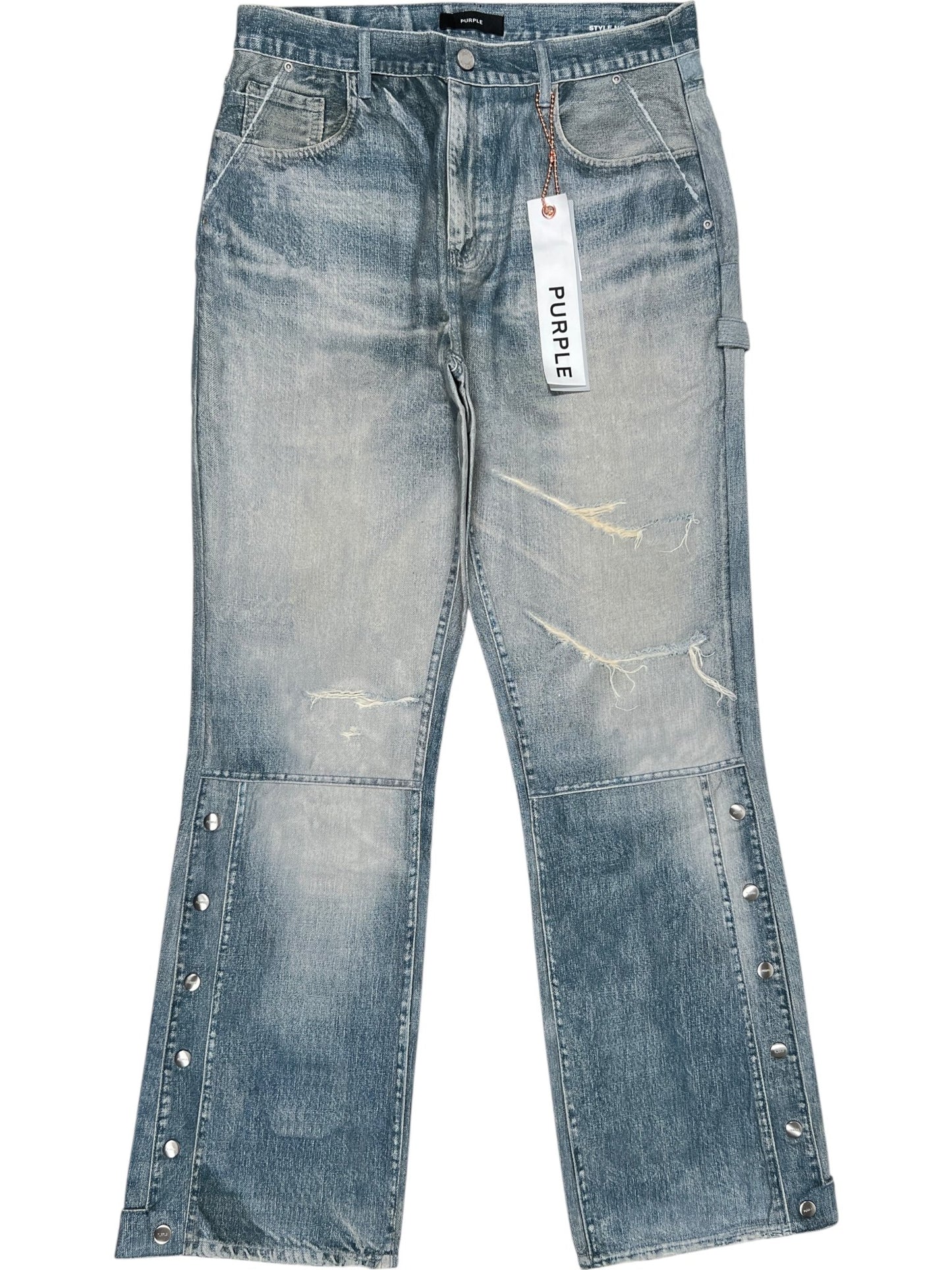 Purple Brand M5005-TBBD325 Twill Snap Carpenter Pant Blue