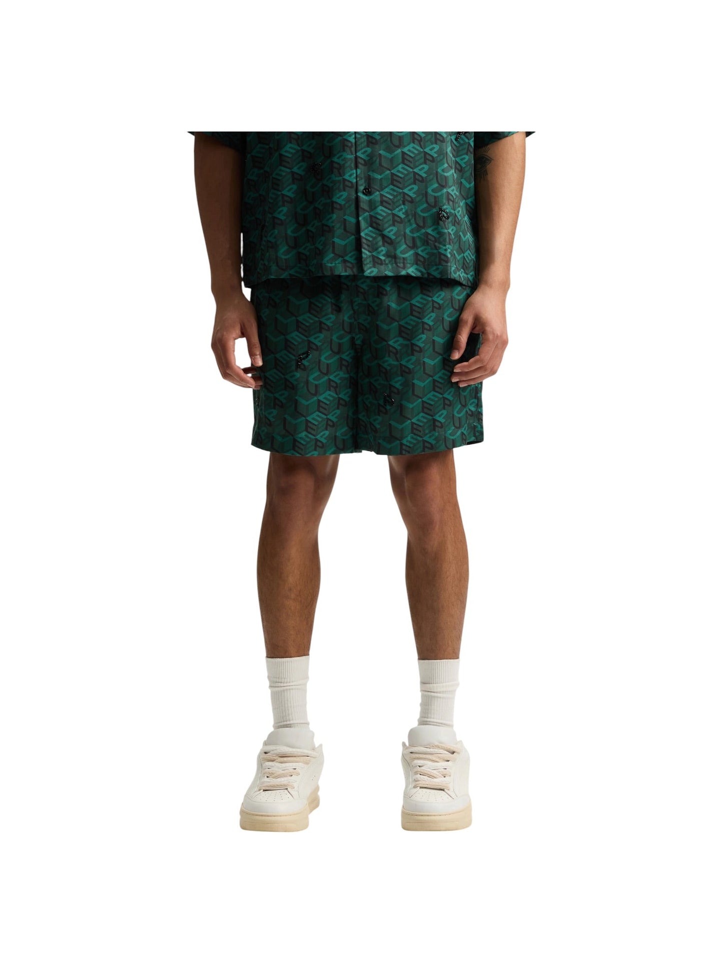 Probus Purple Brand M5028-LYBD326 Lyocell Resort Short Green Purple Brand M5028-LYBD326 Lyocell Resort Short Green GREEN