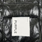 Purple Brand M6098-PLBV425N Pu Leather Puffer Vest Black