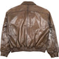 Purple Brand M9607-LCDS126 Distressed Leather Bomber Brown