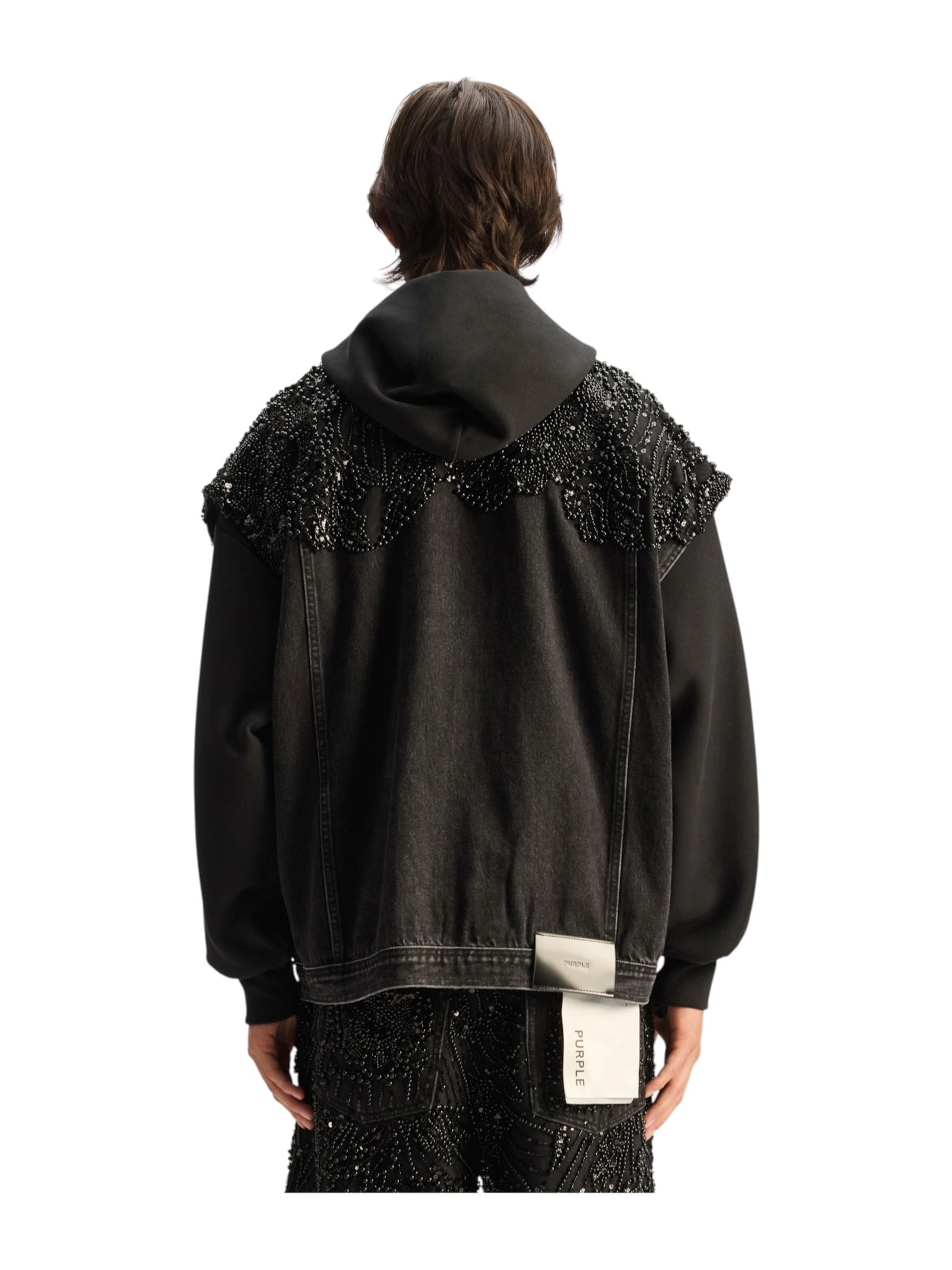 Probus Purple Brand Mesh Embellishment Vest Black Purple Brand Mesh Embellishment Vest Black BLACK