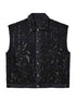 Probus Purple Brand Mesh Embellishment Vest Black Purple Brand Mesh Embellishment Vest Black BLACK