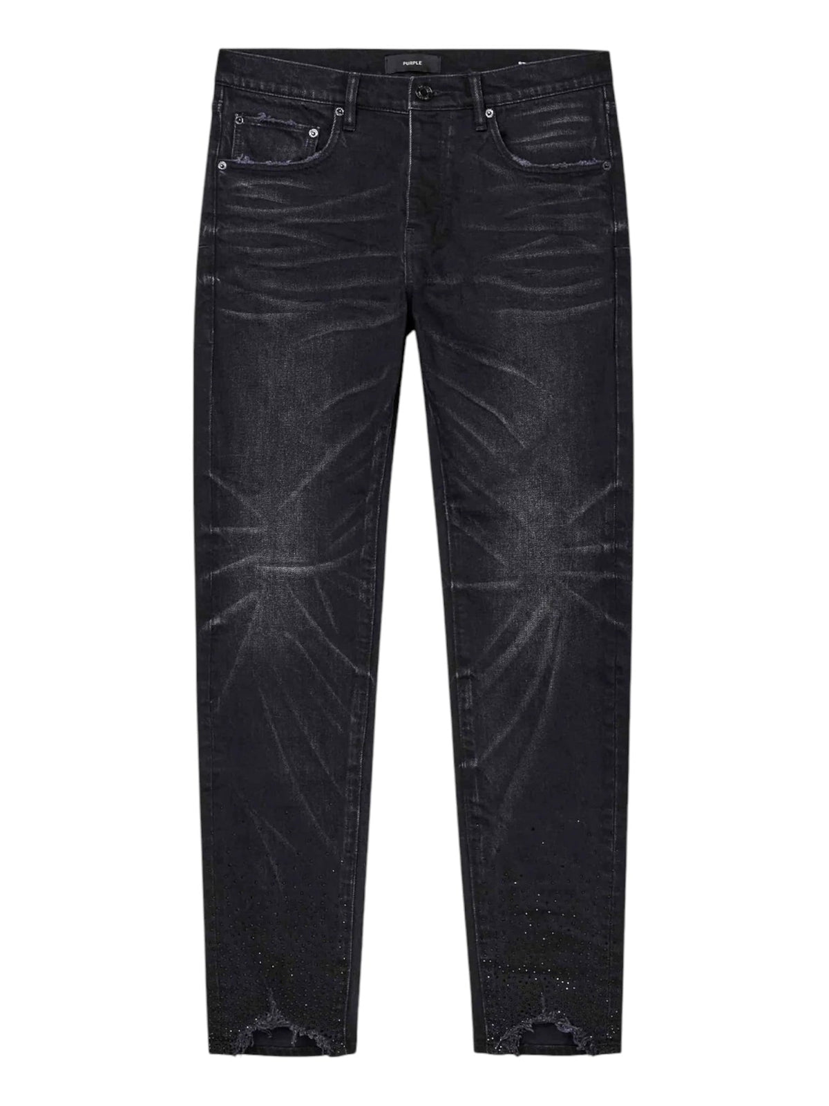 Purple Brand P001-HCBM426 Skinny High Contrast Bling Black