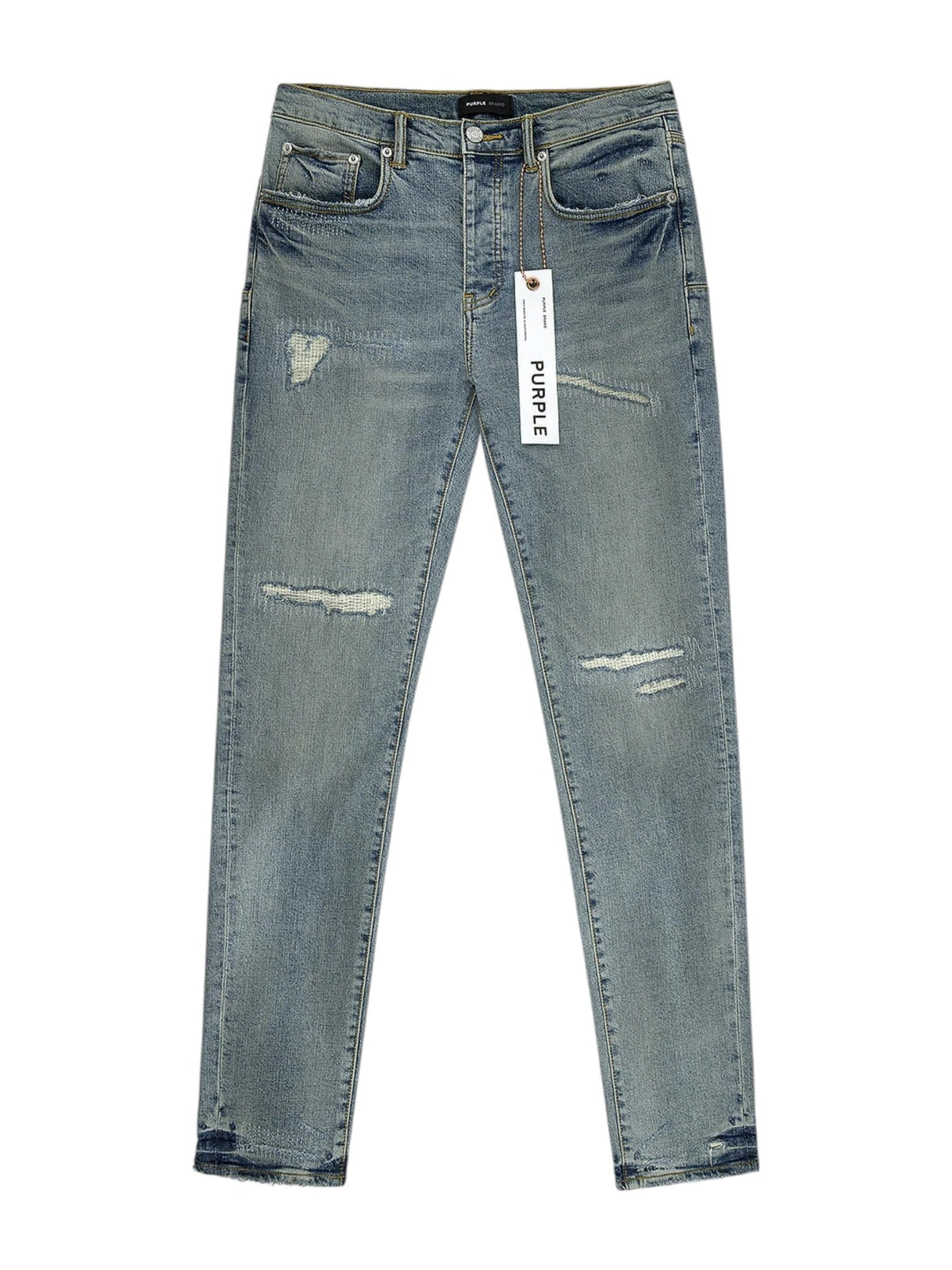 Probus Purple Brand P001-LBVR524 Light Blue Vintage Repair Jeans Purple Brand P001-LBVR524 Light Blue Vintage Repair Jeans 28