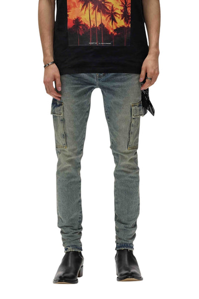 Purple Brand P001-SCPL Skinny Cargo Pumice Lt Indigo - Probus