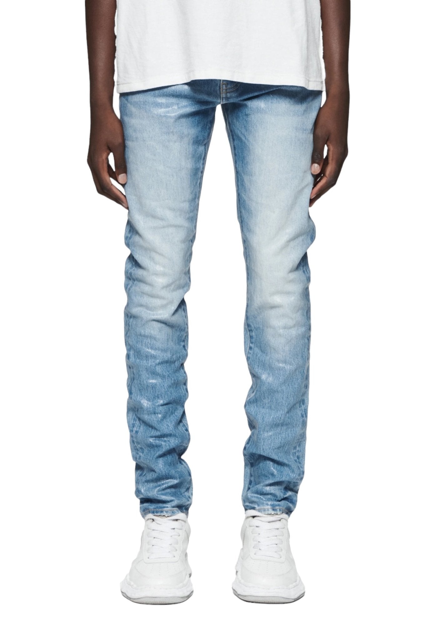 Purple Brand P001-SKCI Skinny Coated Lt Indigo