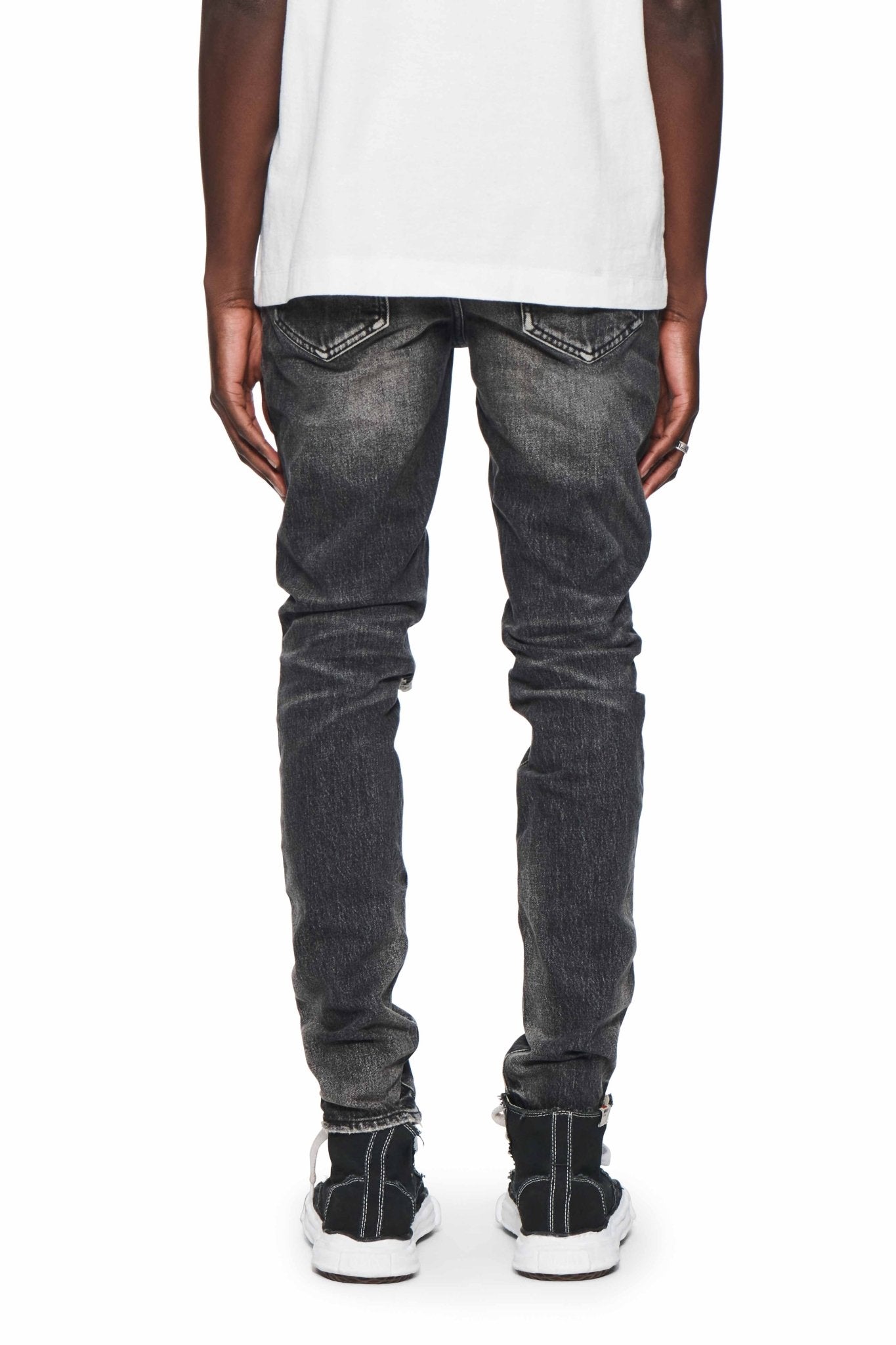 Purple Brand P001-SWKO Skinny  Week Old Wash Black