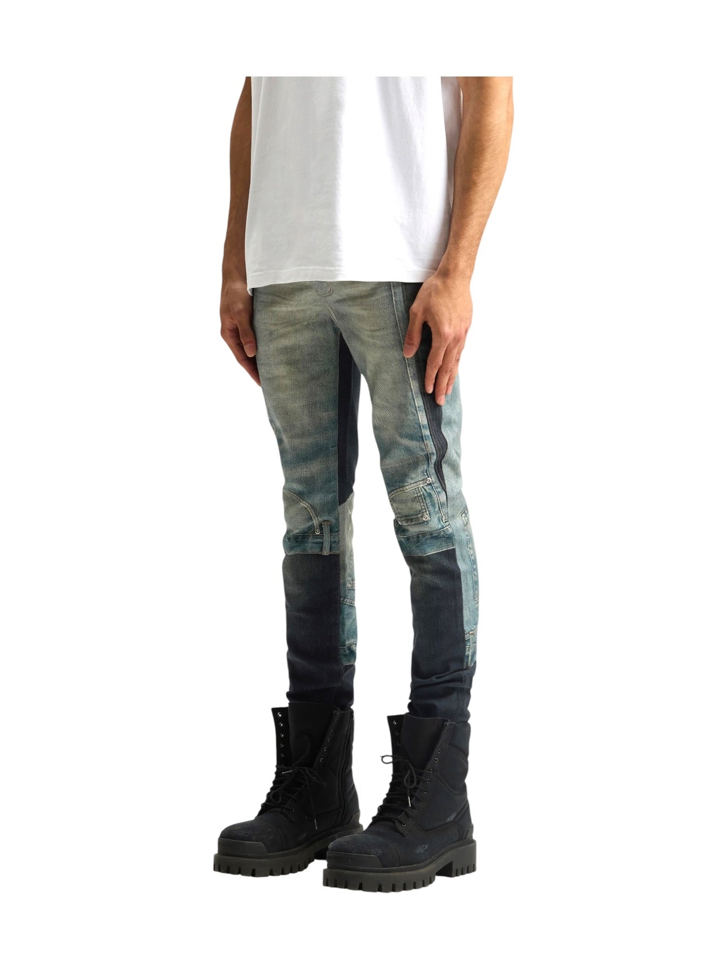 Purple Brand P001-UDBS326 Skinny Upside Down Aop