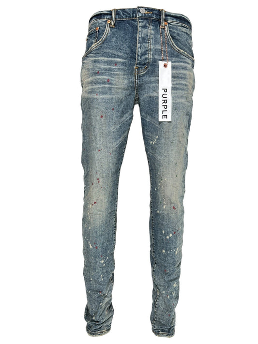 Purple Brand P002-FDBI526 Faded Dappled Bleach Indigo