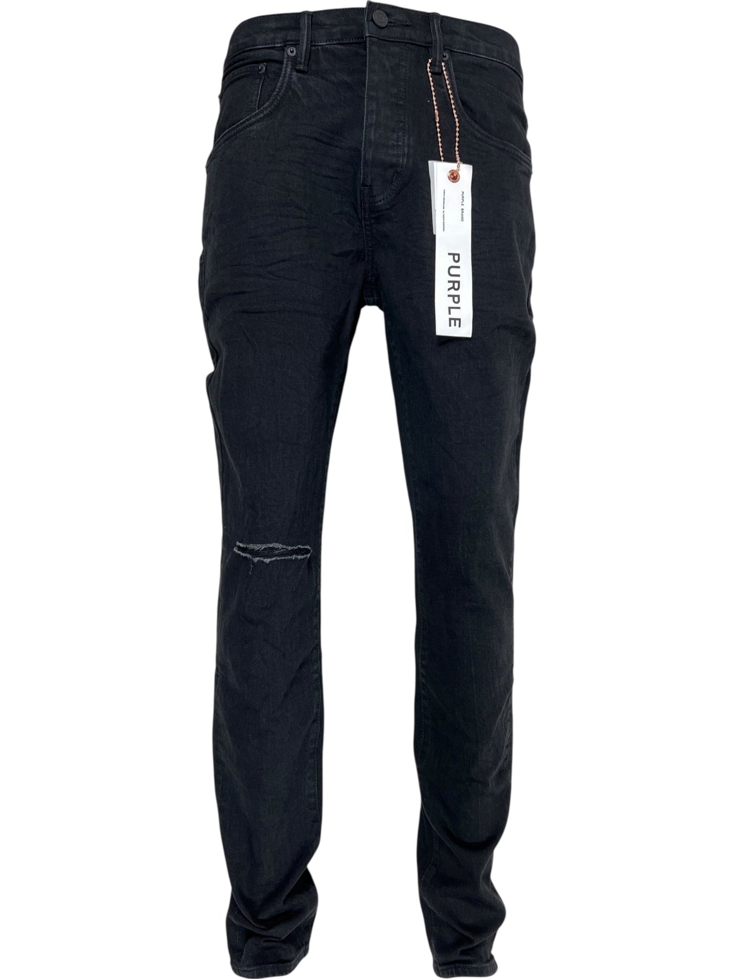 Purple Brand P002-NDBR825 Knee Slit Rinse Slim Black