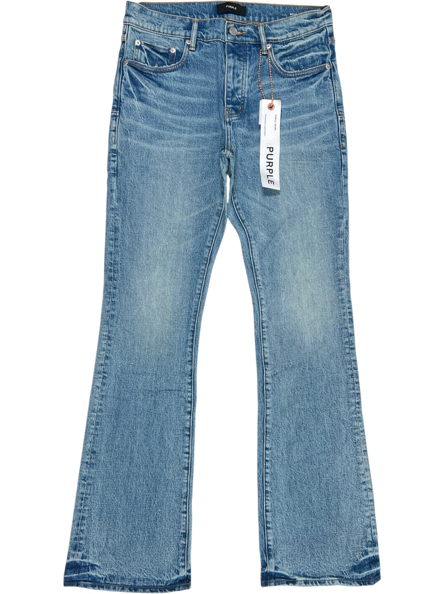 P004 FFWL425 Flare Worn Lt Indigo