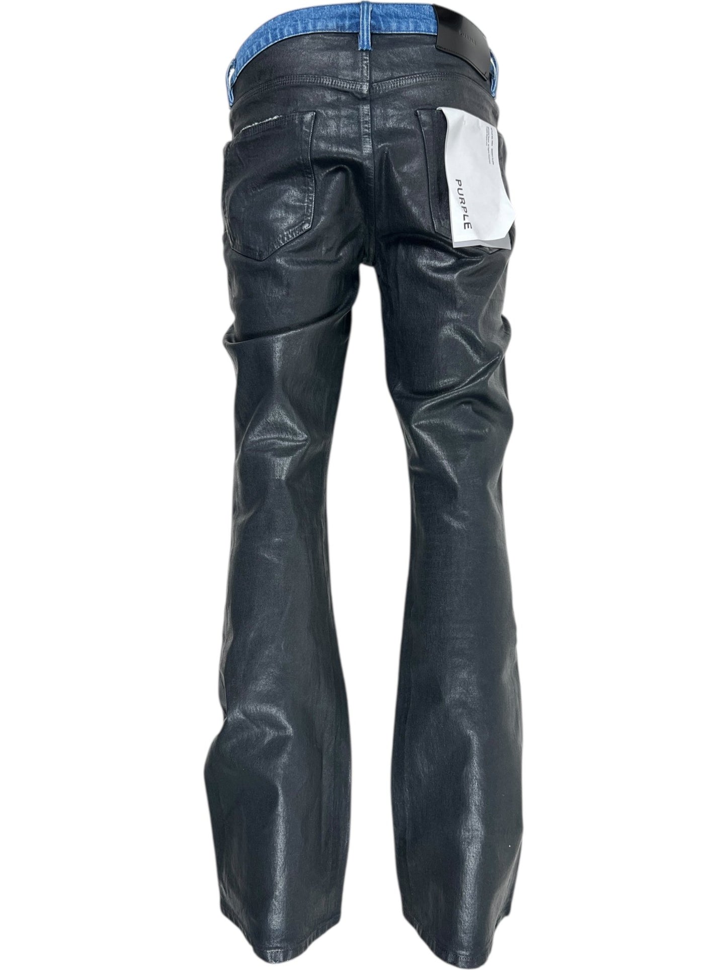 Purple Brand P004-FLCB126 Coated Indigo Flare Black