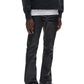 Purple Brand P004-FMBS425 Flare Mono Embossed Film Black Jeans