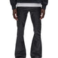 Purple Brand P004-FMBS425 Flare Mono Embossed Film Black Jeans