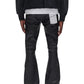 Purple Brand P004-FMBS425 Flare Mono Embossed Film Black Jeans