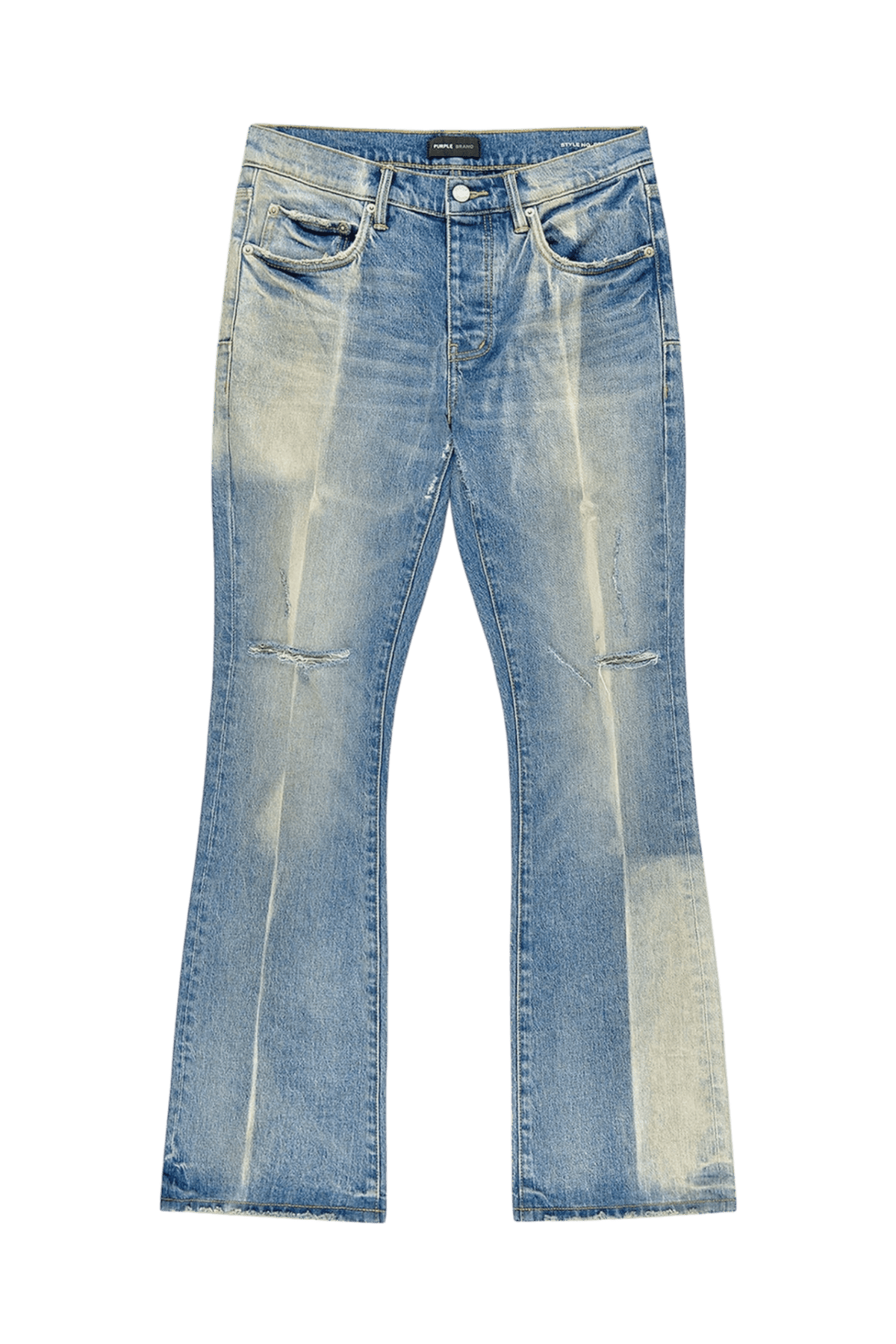 Purple Brand | P004-GBMF225 Gaia Blowout Flare Indigo Denim- Probus