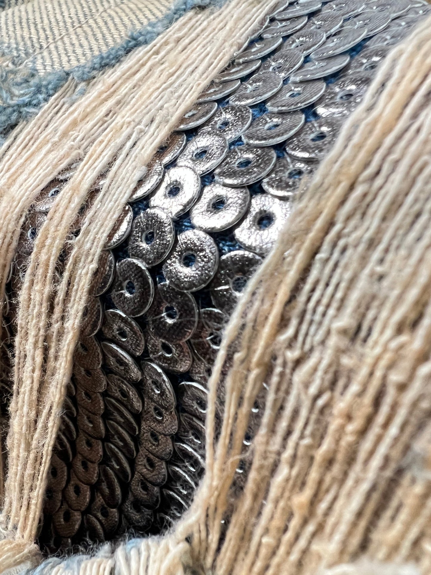 Purple Brand P018-TNSQ126 Tinted Sequin Repair Indigo