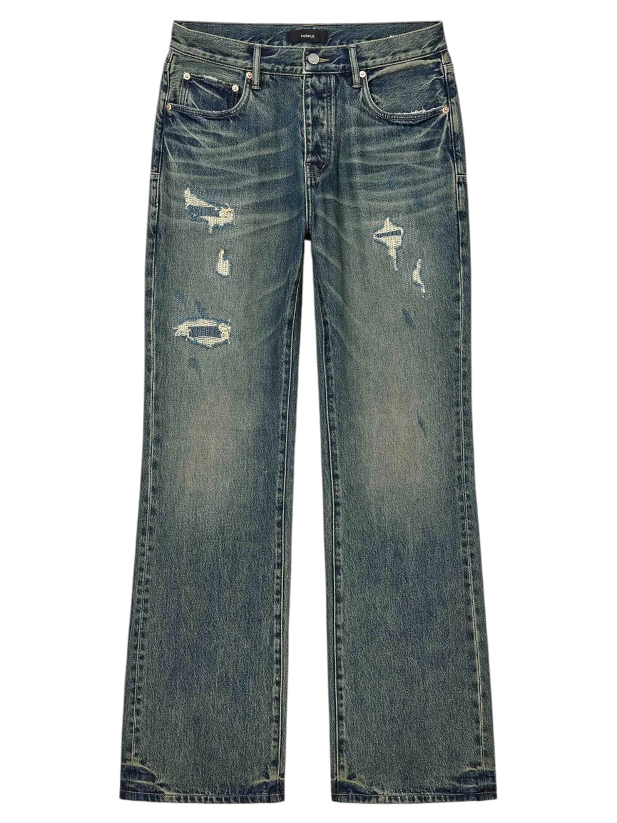 Purple Brand P026-IQDP426 Quilted Destroy Mid indigo