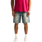 Purple Brand P059-CYWI826 Cyanine Jewel Shorts Lt Indigo