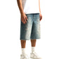 Purple Brand P070-CYWL826 Cyanine Jewel Long Shorts Indigo