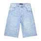 Purple Brand P070-PSSB326 Embellished Short Lt Indigo