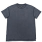 The Purple Brand P101-JBCP Textured Inside Out Tee in black features a simple, dark gray design with a round neckline and is made from 100% cotton, shown on a white background.