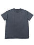 The Purple Brand P101-JBCP Textured Inside Out Tee in black features a simple, dark gray design with a round neckline and is made from 100% cotton, shown on a white background.