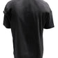 The Purple Brand P101-JHBB Textured Inside Out Tee Black from PURPLE BRAND is displayed from the back against a white background, featuring a plain design and crafted from 100% cotton.