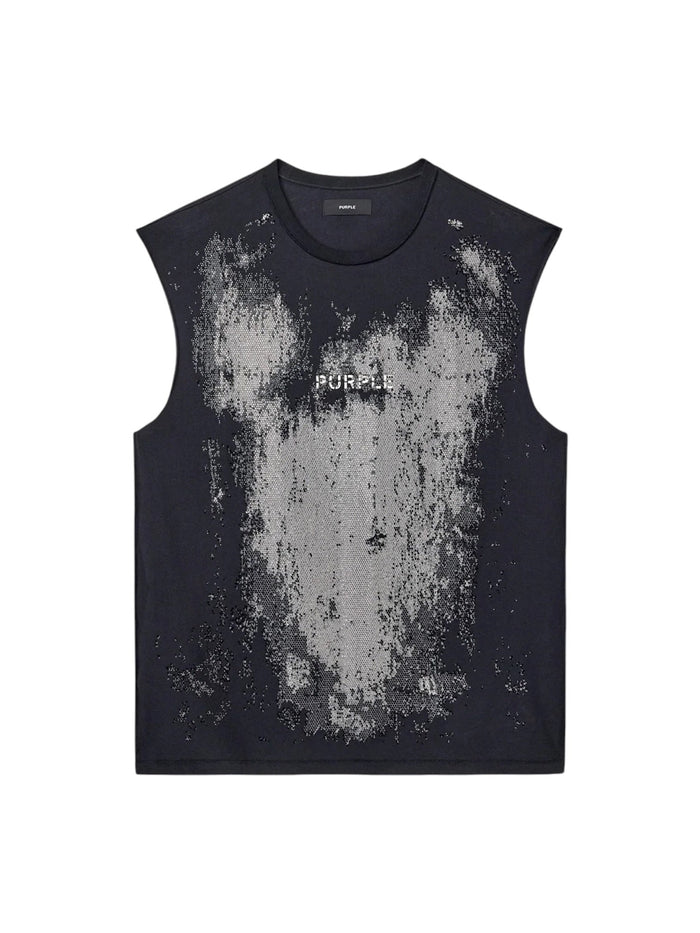 Purple Brand P103-TJBH326 Textured Sleeveless Tee Black