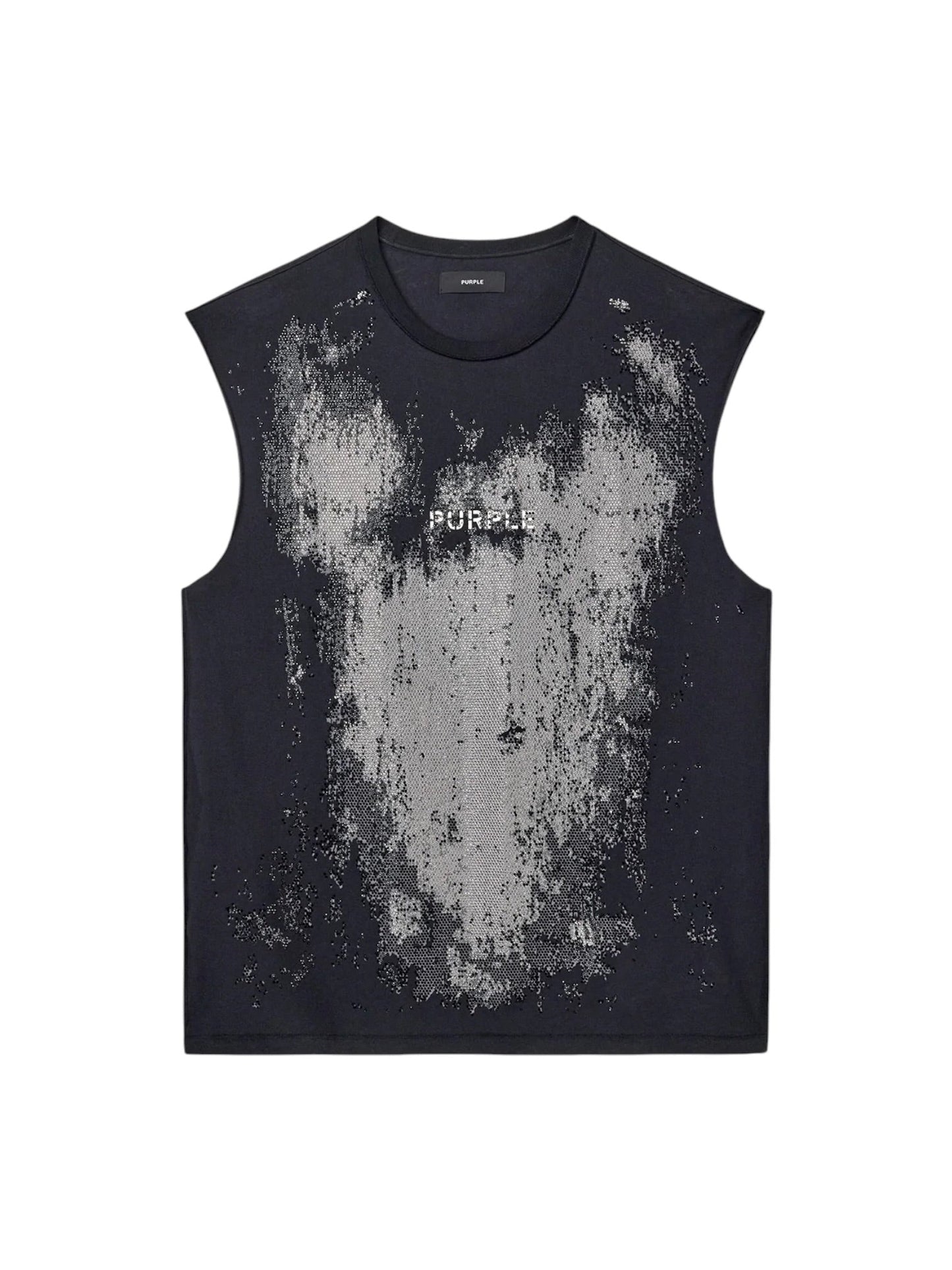 Purple Brand P103-TJBH326 Textured Sleeveless Tee Black