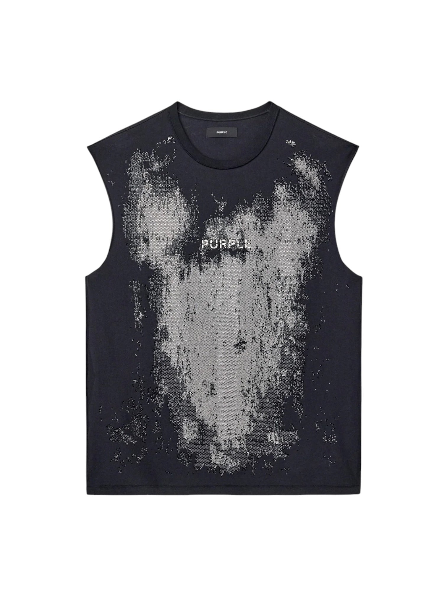 Purple Brand P103-TJBH326 Textured Sleeveless Tee Black
