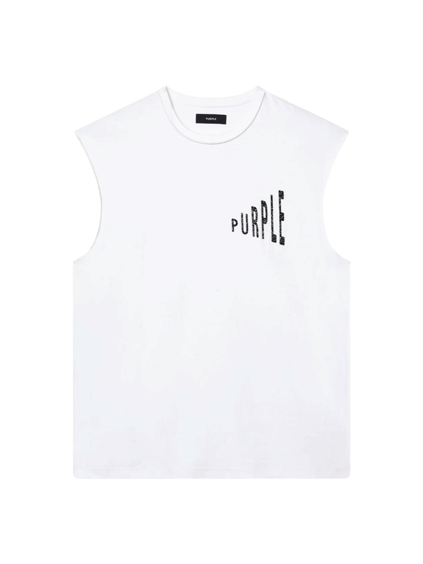 Purple Brand P103-TJWF326 Textured Sleeveless Tee White