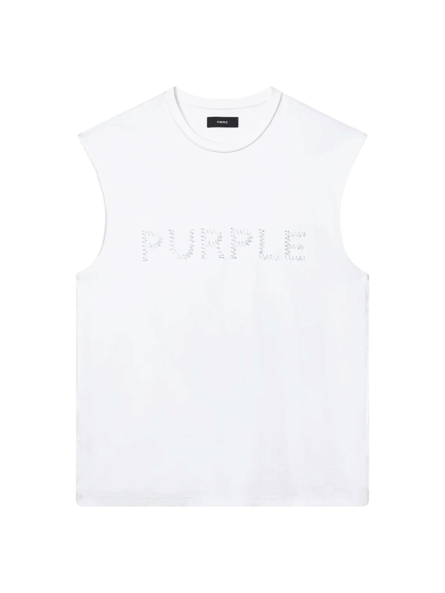 Purple Brand P103-TJWI326 Textured Sleeveless Tee White