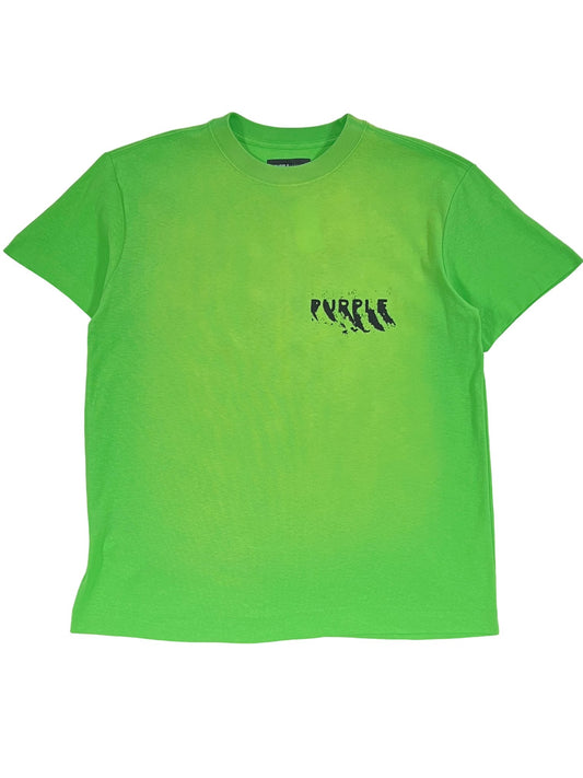 Bright PURPLE BRAND P104-TJFL TEXTURED JERSEY SS TEE GREEN with black text on the chest.