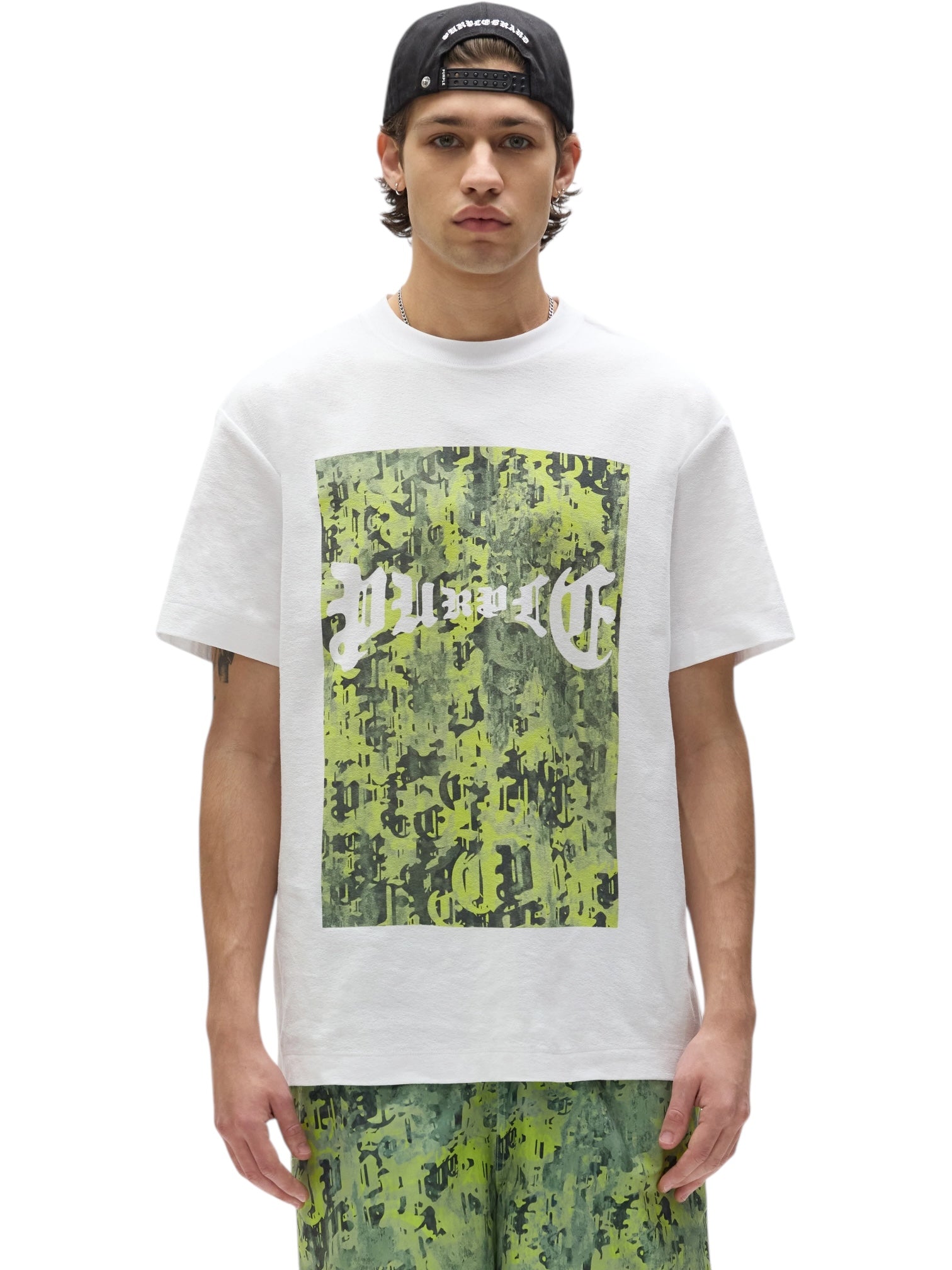 PURPLE BRAND Textured Jersey Short Sleeve Tee - White