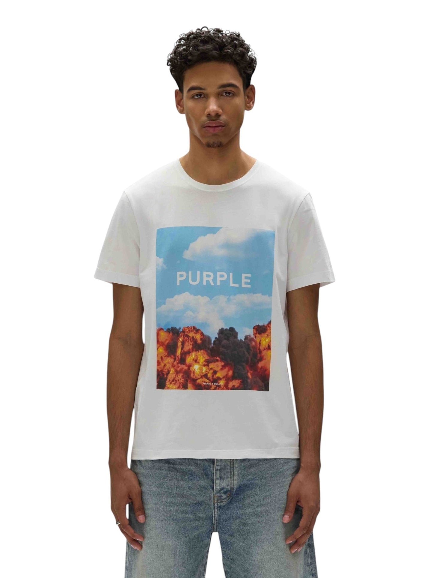 Purple Brand P109-CWAB Clean Jersey SS Tee Wht