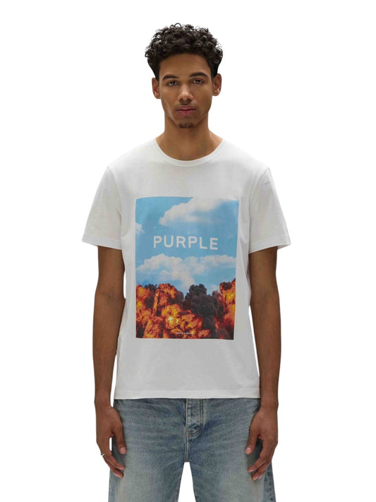 Purple Brand P109-CWAB Clean Jersey SS Tee Wht