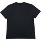 The PURPLE BRAND P117-HBGO HWT Jersey SS Tee Black is shown flat with the back side up, made from 100% cotton for lasting comfort and durability.