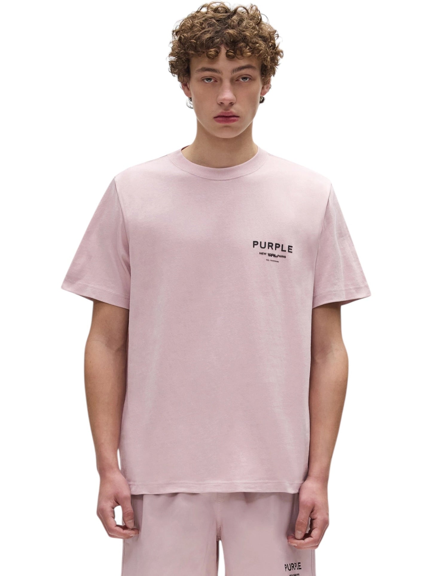 Purple Brand P117-HLRS226 Hwt Jersey Ss Tee Pink