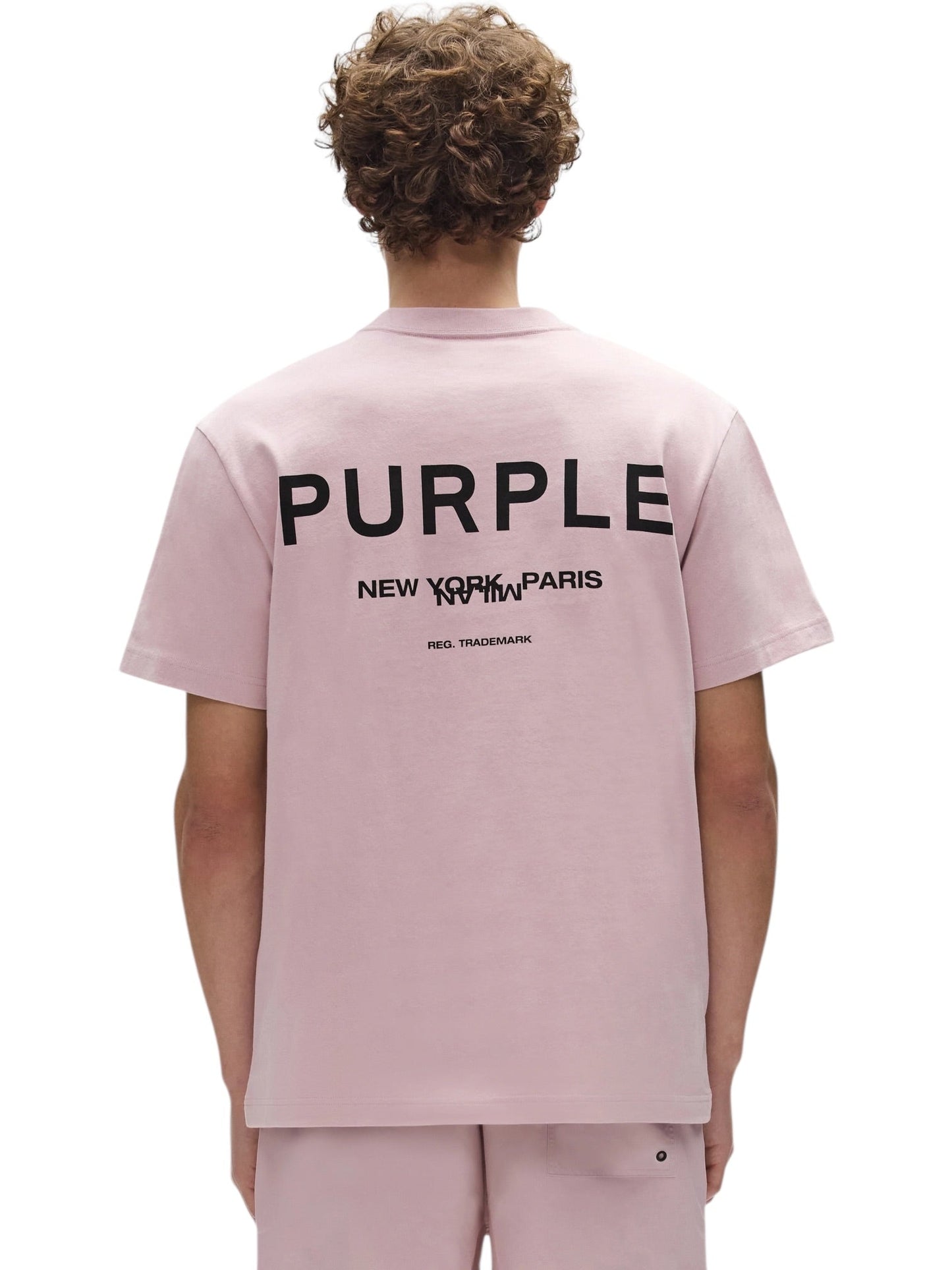 Purple Brand P117-HLRS226 Hwt Jersey Ss Tee Pink