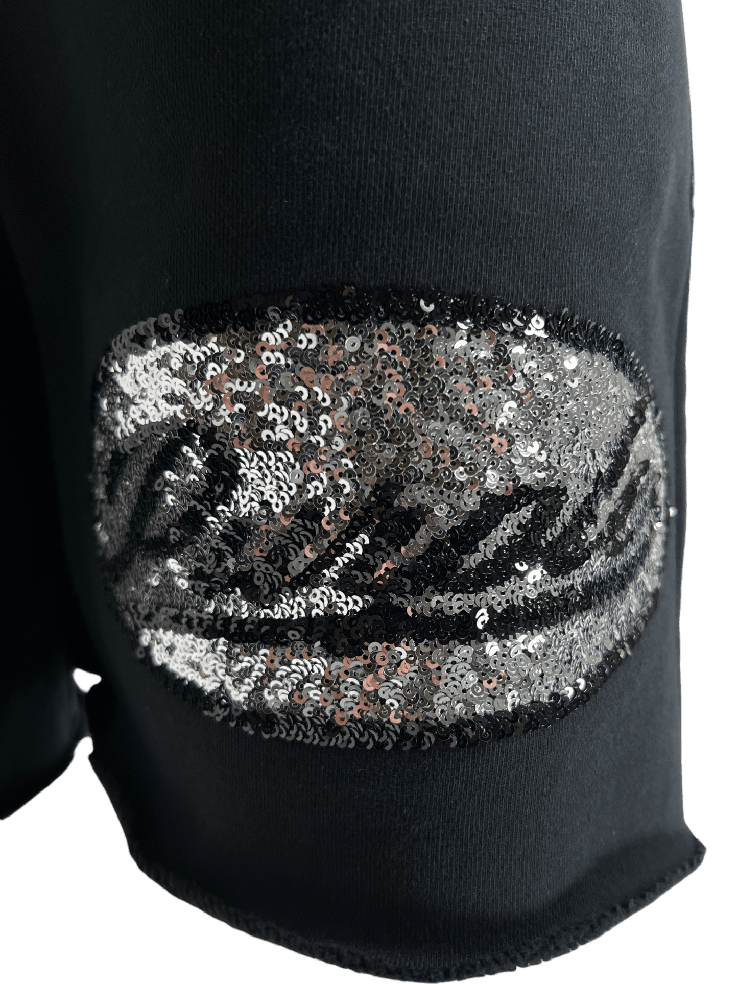 Purple Brand P446-HWSQ226 Hwt Fleece Raw Hem Short Black