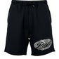 Purple Brand P446-HWSQ226 Hwt Fleece Raw Hem Short Black