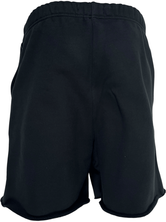 Purple Brand P446-HWSQ226 Hwt Fleece Raw Hem Short Black