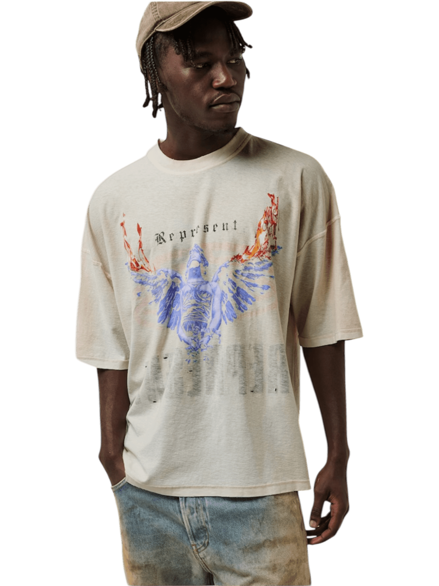 Represent MLM100176-30 Represent Living Legacy T-shirt Washed Ecru