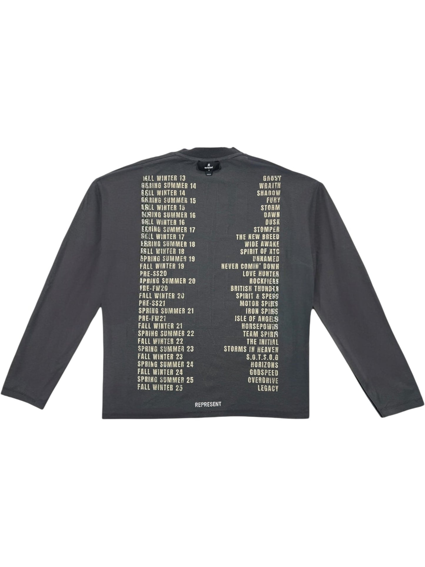 Represent MLM100365 Represent Living Legacy Tour L/S Tee Grey