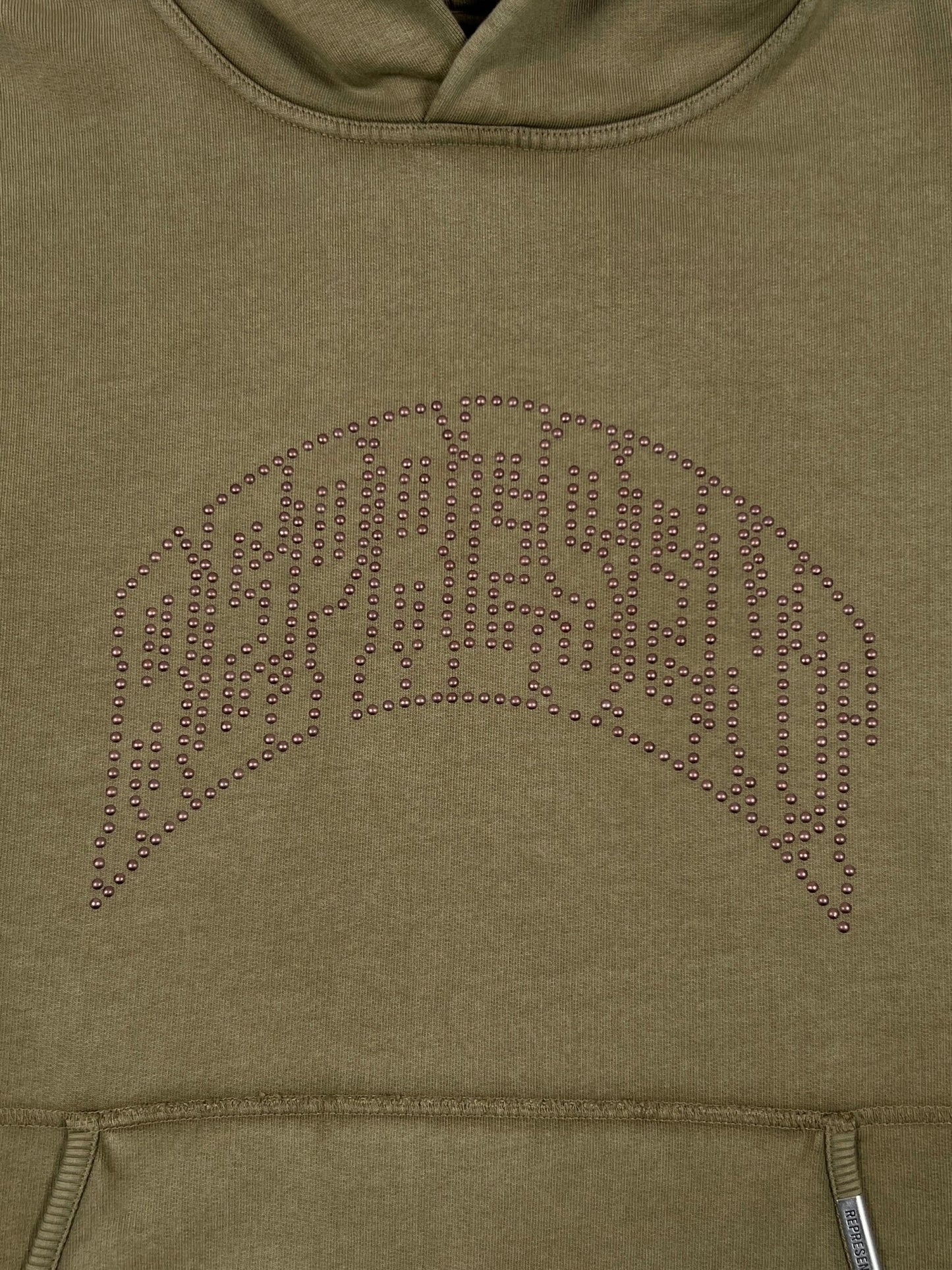 Represent MLM100437 Represent Embellished  Hoodie Khaki