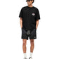 Represent MLM100492-02 Mesh Shorts Washed Black