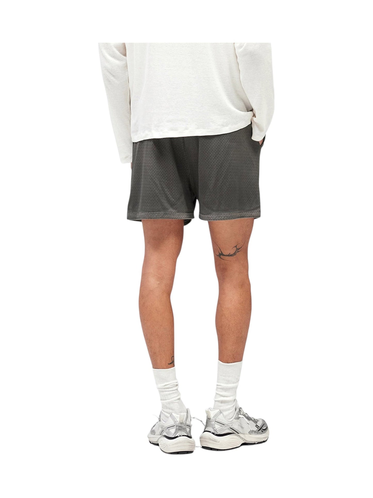 Represent MLM100492-37 Washed Mesh Shorts Vtg Grey