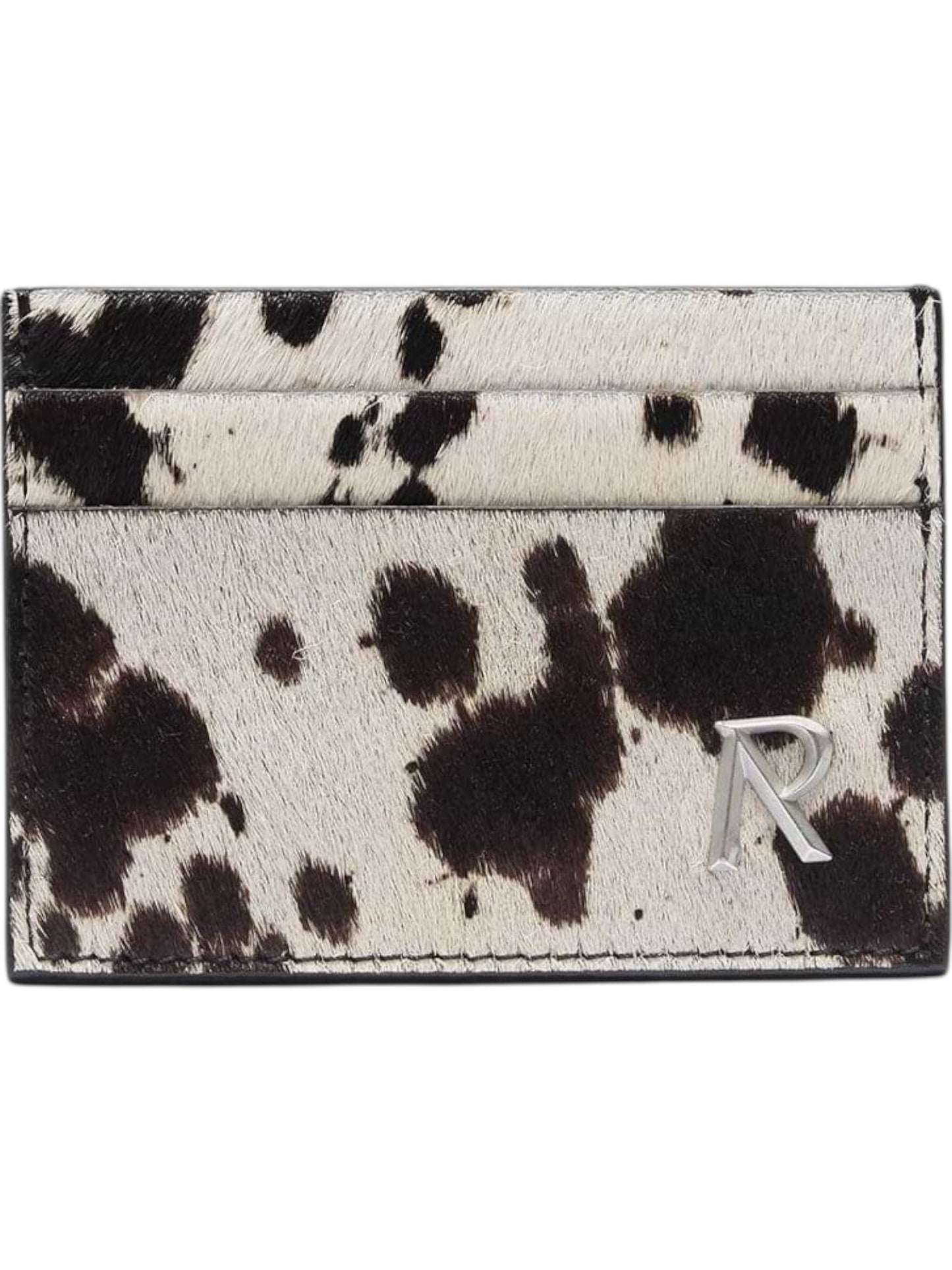 Represent MLM100515 Cow Hide Card Holder Flat White