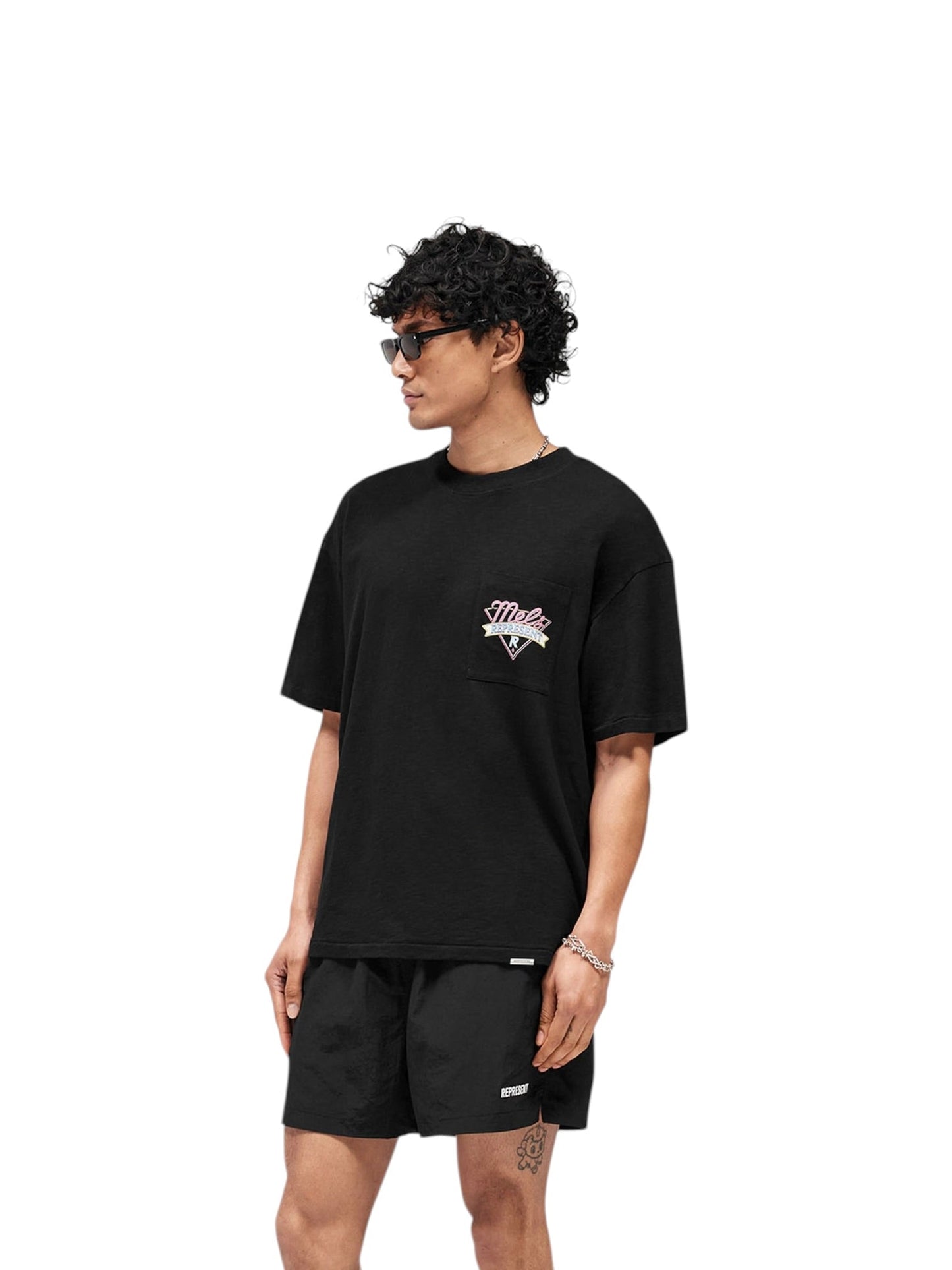 Represent MLM100565-01 MEL'S Diner T-shirt Jet Black